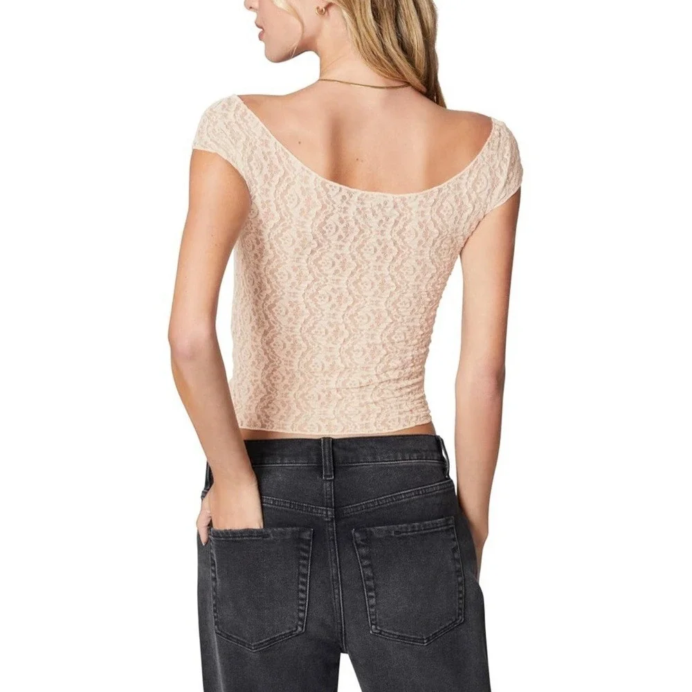 NWT Florence By‎ Mills Women's Lace Off The Shoulder Short Sleeve Top - Size XXL